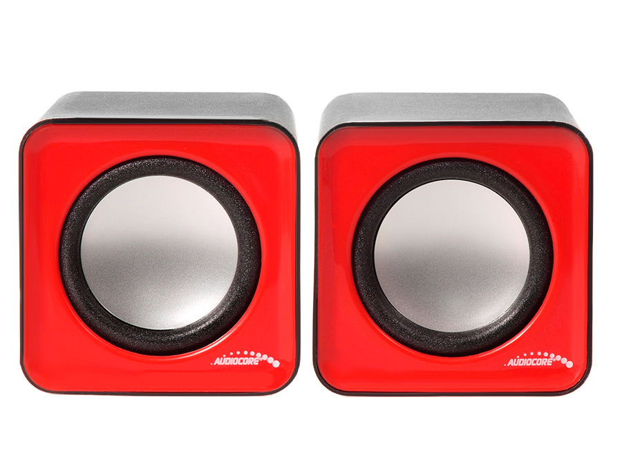 6W USB червени и черни компютърни високоговорители Audiocore, AC870 R