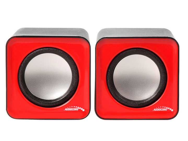 6W USB червени и черни компютърни високоговорители Audiocore, AC870 R