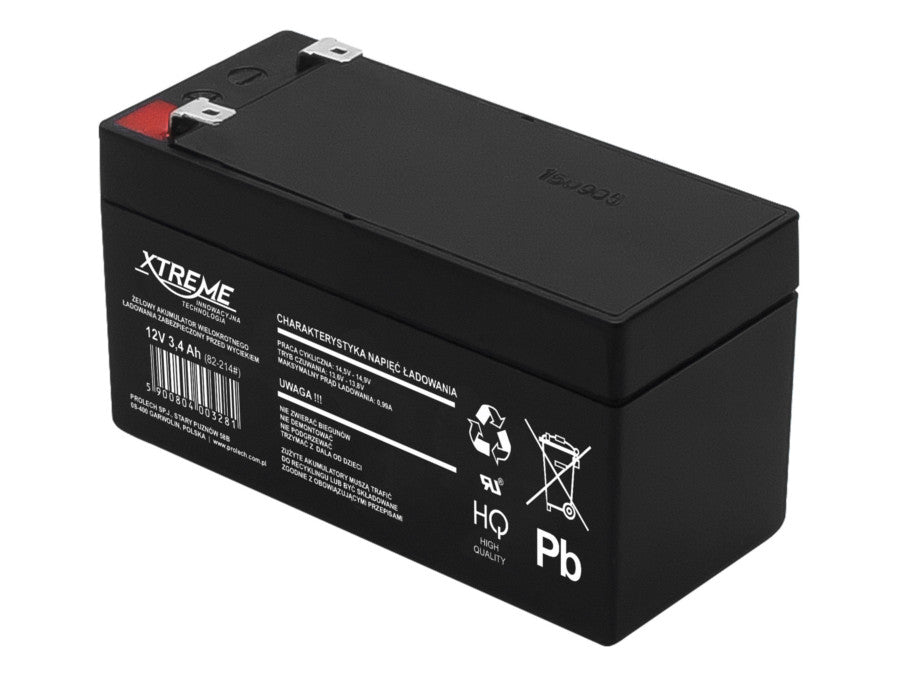 12V 3,4Ah Xtreme безподдържаема AGM гелова батерия
