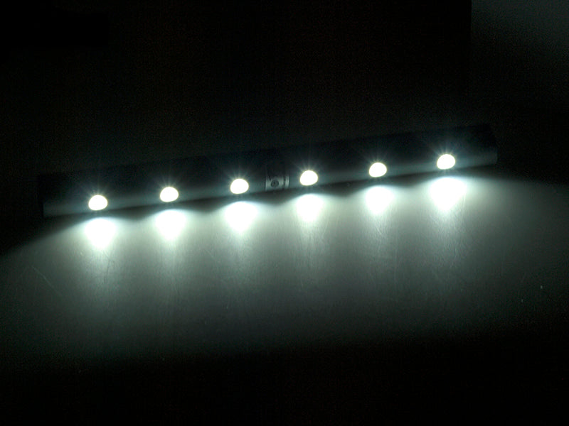 Maclean 6LED кухненска лампа за монтаж под шкаф, продълговата, с датчик за движение, 5xAAA, MCE123