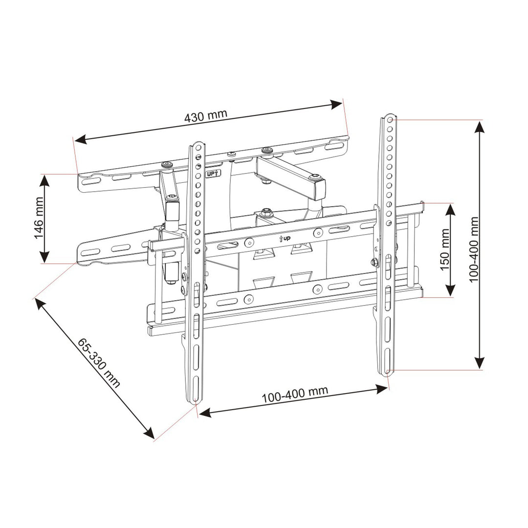 Suport pentru televizor LCD / LED 23'' - 60'' 45 kg reglaj vertical și orizontal AR-50 ART