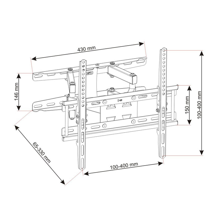 Suport pentru televizor LCD / LED 23'' - 60'' 45 kg reglaj vertical și orizontal AR-50 ART