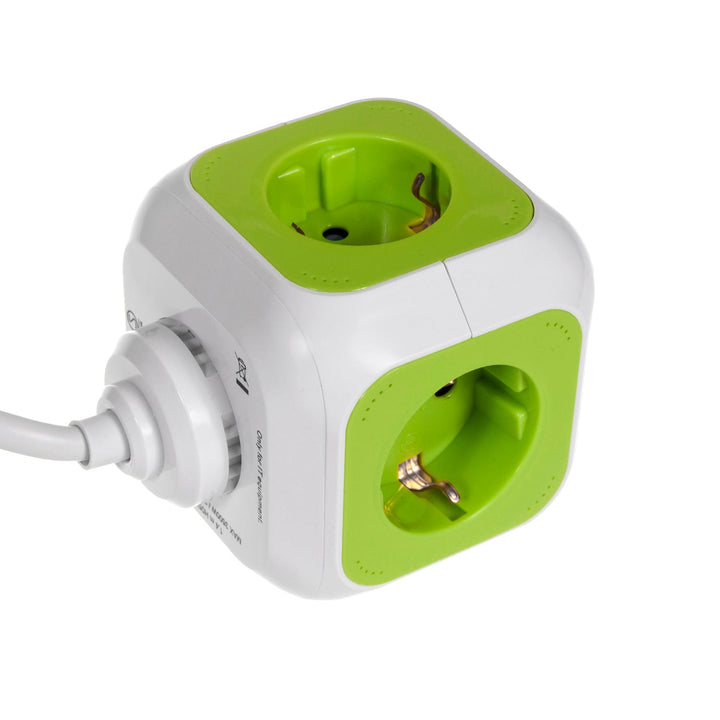 MagicCube четирикратна електрическа контактна кутия GreenBlue, 2 USB порта, 1,4 м, GB118