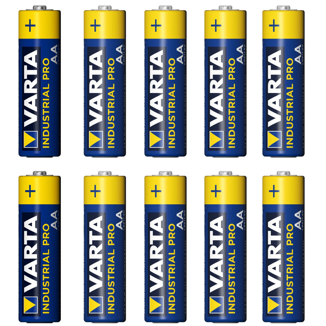 10 x VARTA INDUSTRIAL AA АЛКАЛНИ БАТЕРИИ С ВИСОКА МОЩНОСТ 10x LR6/AA Varta Industrial батерии