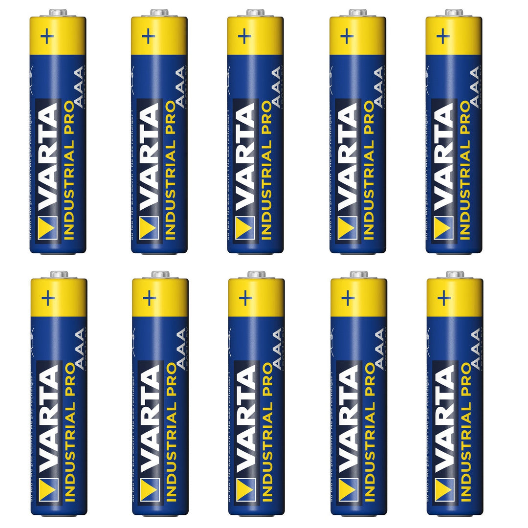 10 x VARTA INDUSTRIAL AAA АЛКАЛНИ БАТЕРИИ С ВИСОКА МОЩНОСТ