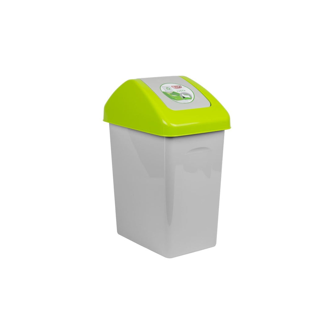 Recipient verde Branq 10L cu sortare a deșeurilor cu capac basculant