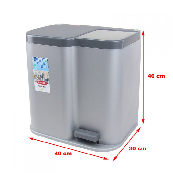 Curver Duo Pedalbin кош за сортиране на отпадъци с твърдо покритие
