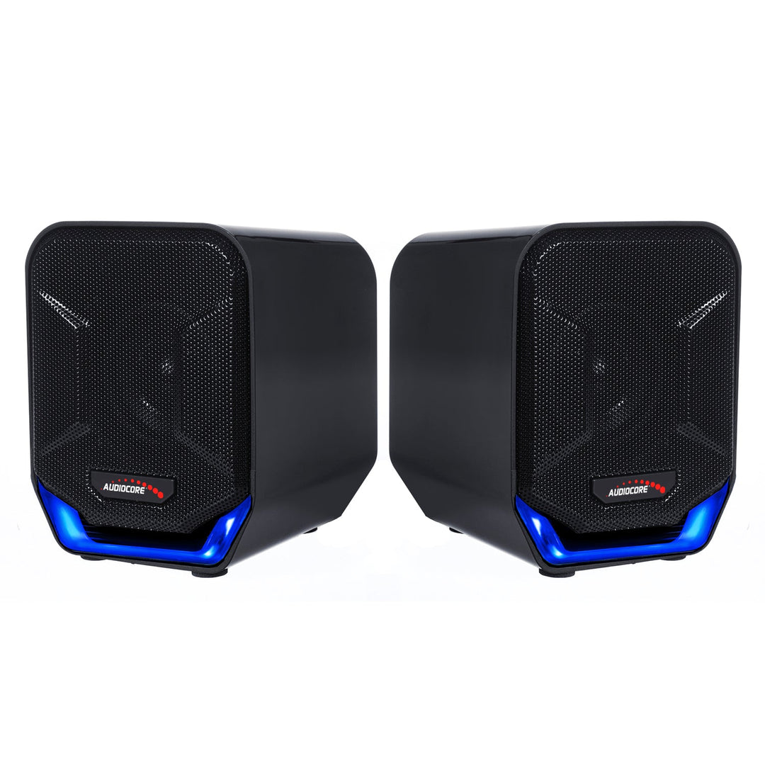 6W USB сини и черни компютърни високоговорители Audiocore AC865 B