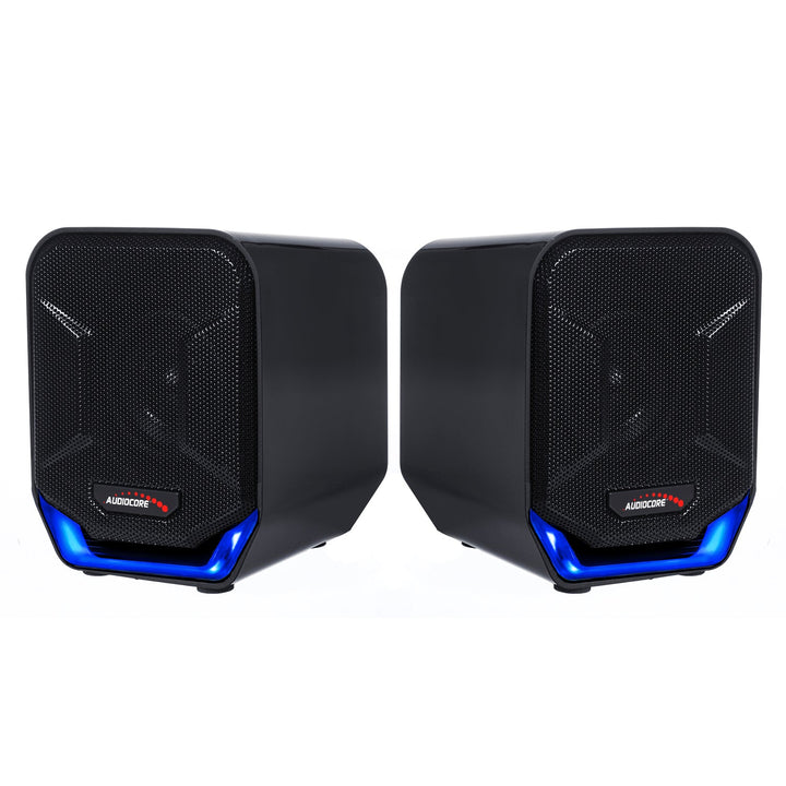 6W USB сини и черни компютърни високоговорители Audiocore AC865 B