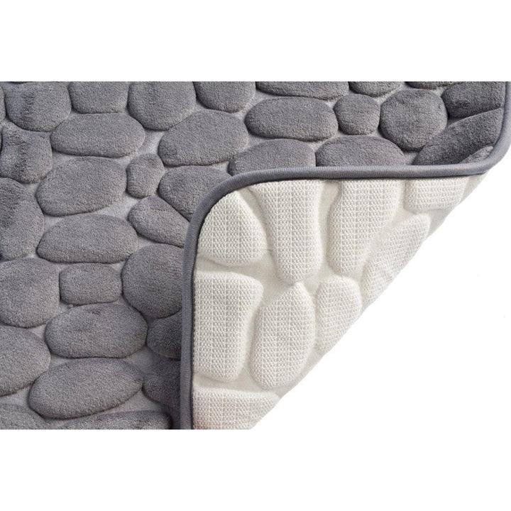 Set 2 covorase de baie Rocky, 80 x 50 cm, 50 x 50 cm, gri