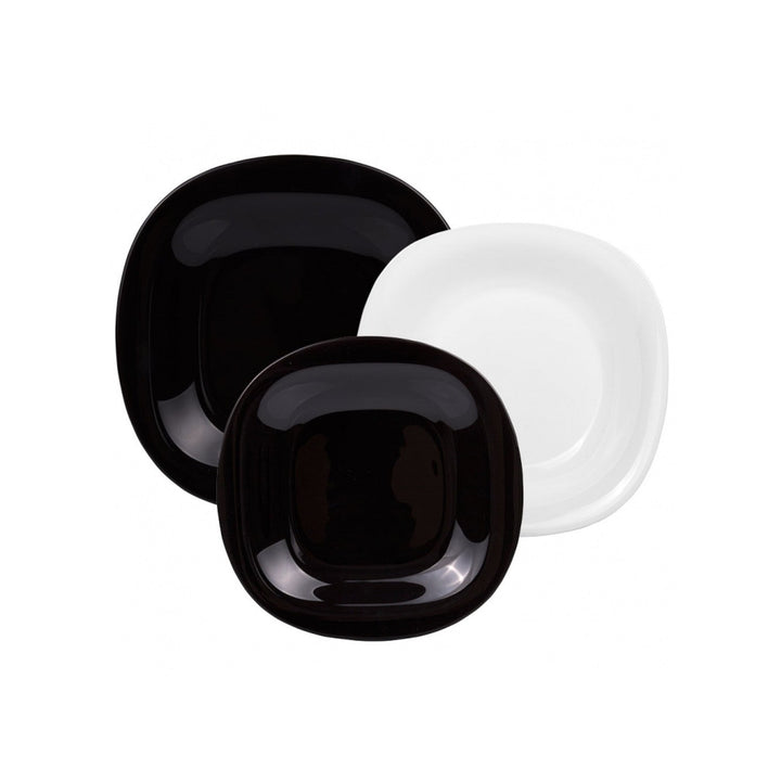 Комплект за хранене Carine Neo White & Black, 18 части, от LUMINARC