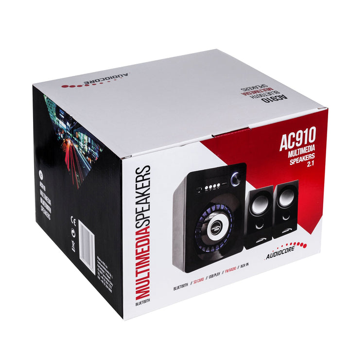 Audiocore AC910 Bluetooth 2.1 комплект високоговорители с FM радио, TF карта, AUX, USB захранване