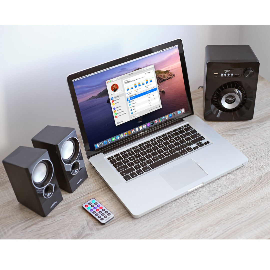 Audiocore AC910 Bluetooth 2.1 комплект високоговорители с FM радио, TF карта, AUX, USB захранване
