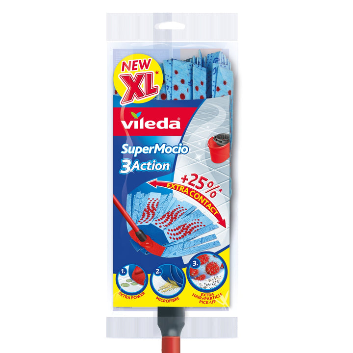VILEDA SuperMocio 3 ACTION ВЕЛЮРНА МОП + ДЪРЖАКА
