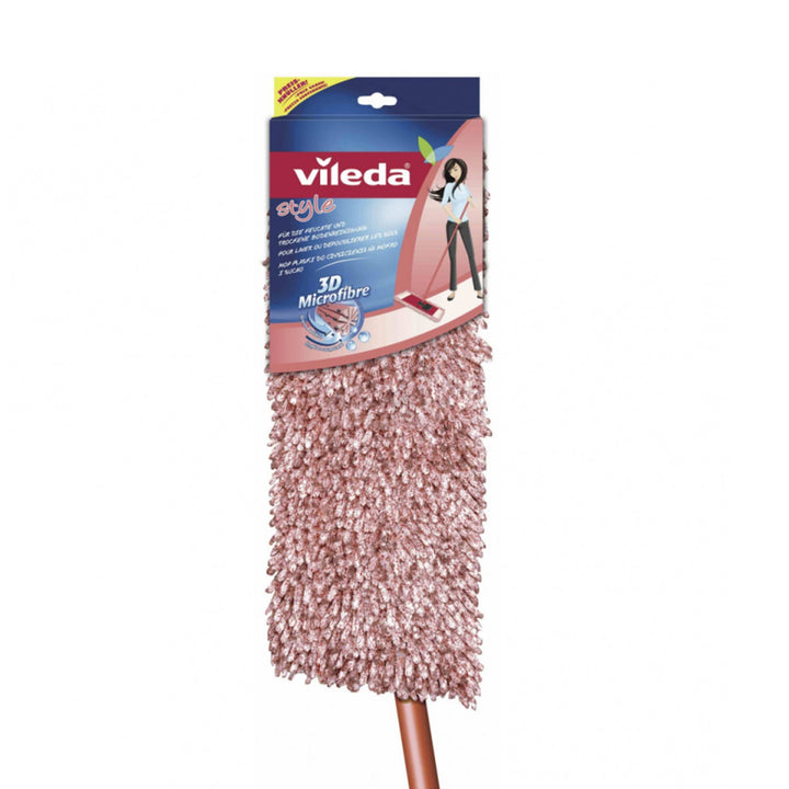 Vileda Chenille 3D плоска моп за под с качествена дръжка