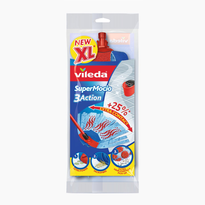 Vileda Super Mocio 3Action Velour моп за подмяна с високо качество