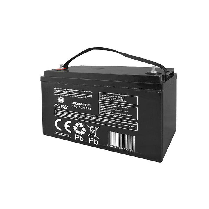 Безподдържаема AGM UPS 12V 100Ah гелова батерия, качество LX121000CSQRT