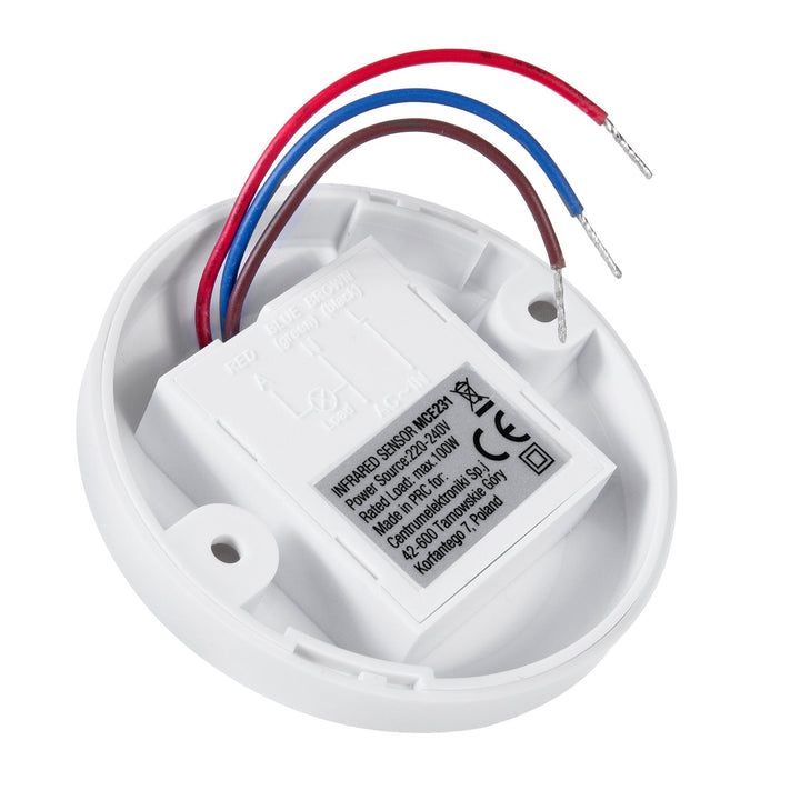 Maclean Energy MCE231 таванен PIR датчик за движение, макс. 100 W (LED), обхват 6 m