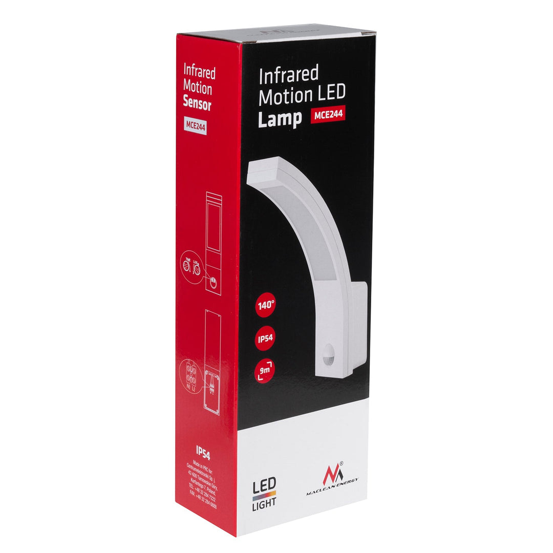 LED лампа с инфрачервен датчик за движение MCE244 850lm 10W IP54 Maclean Energy
