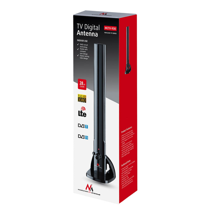 Вътрешна антена HDTV DVB-T2 HEVC LTE DAB FM 100dBμV усилвател Цифрова телевизия