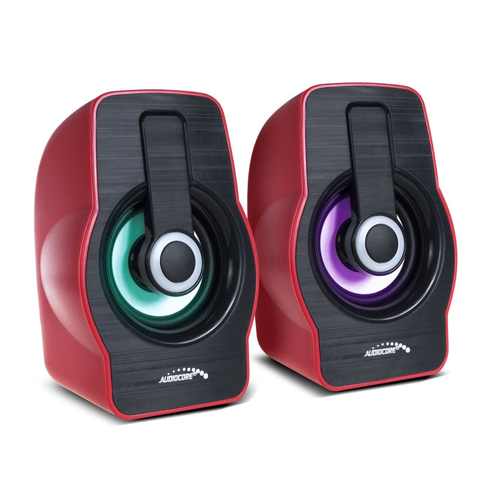 6W USB компютърни високоговорители, черни/червени Audiocore AC855 R