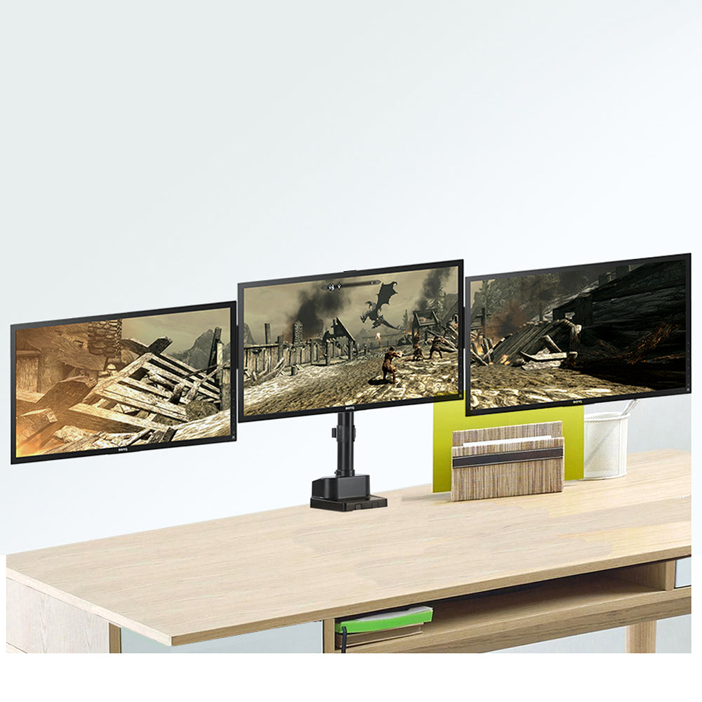 Маклин монтаж за бюро за 3 LCD монитора, VESA 75x75 и 100x100, 2x USB 3.0, 17-27", 3x7kg, MC-811