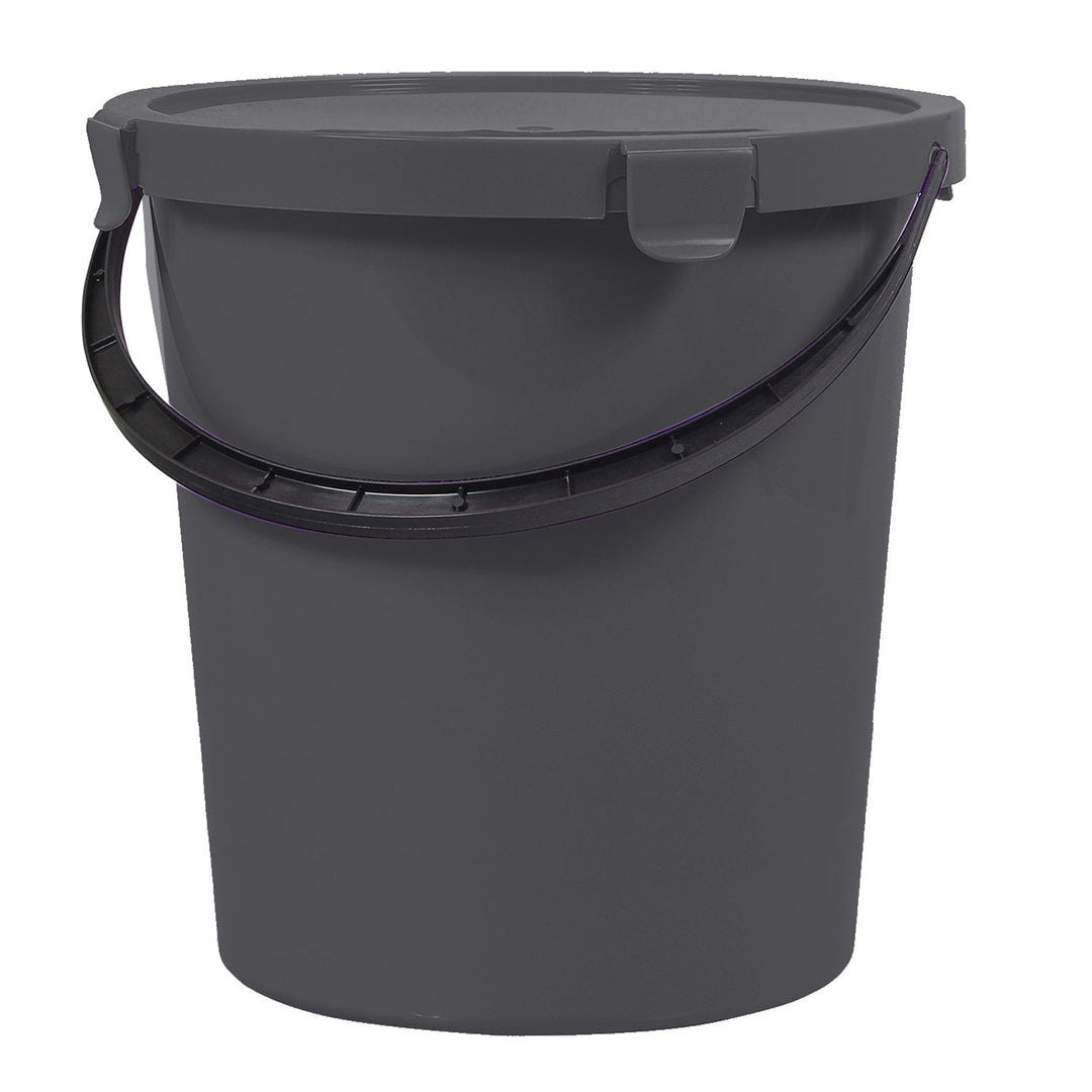 Plast Team Berry 5L кофа с капак и дръжка, тъмно сива