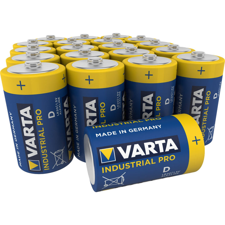 20x Varta Industrial R20/D алкални батерии Фолио