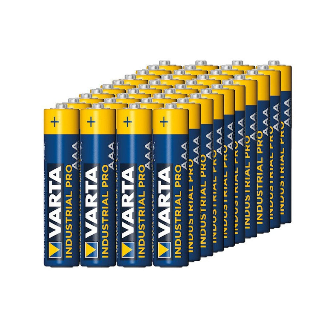 40x Varta Industrial LR03/AAA алкални батерии, фолио опаковка
