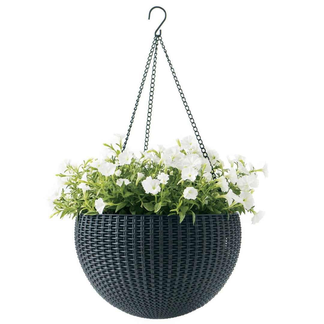 Keter Sphere Planter висяща саксия, антрацит Модерна форма