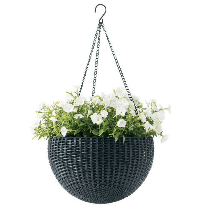 Keter Sphere Planter висяща саксия, антрацит Модерна форма