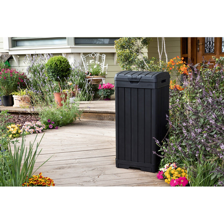 Keter Baltimore 125L черна кошница за отпадъци Височина: 87,4 cm