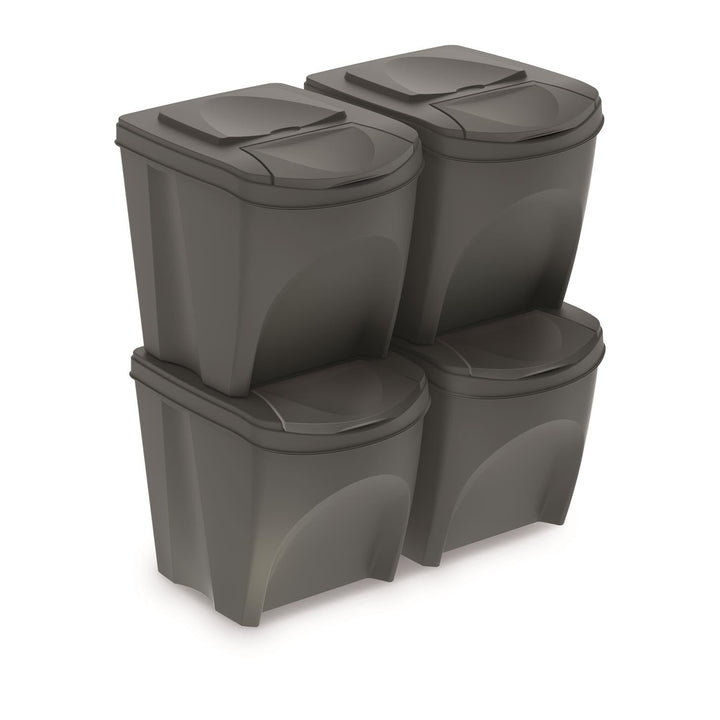 Sortibox 4x25L комплект сиви кошчета за сортиране на отпадъци