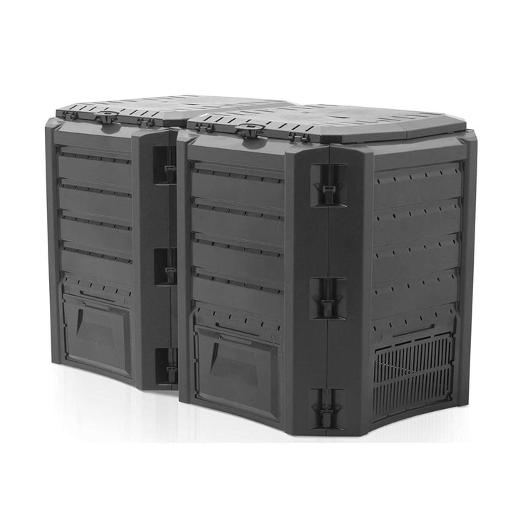 COMPOSTER Compost dublu modular 800 litri negru CALITATE FIABILĂ