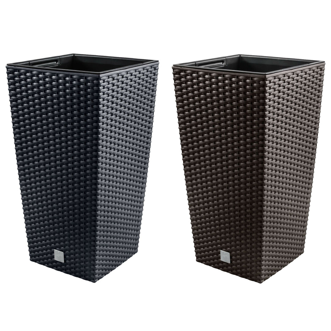 Prosperplast Rato Square DRTS225 S433 антрацитен саксиен с вложка
