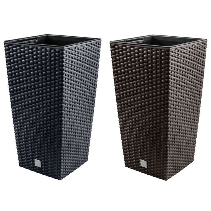 Prosperplast Rato Square DRTS225 S433 антрацитен саксиен с вложка