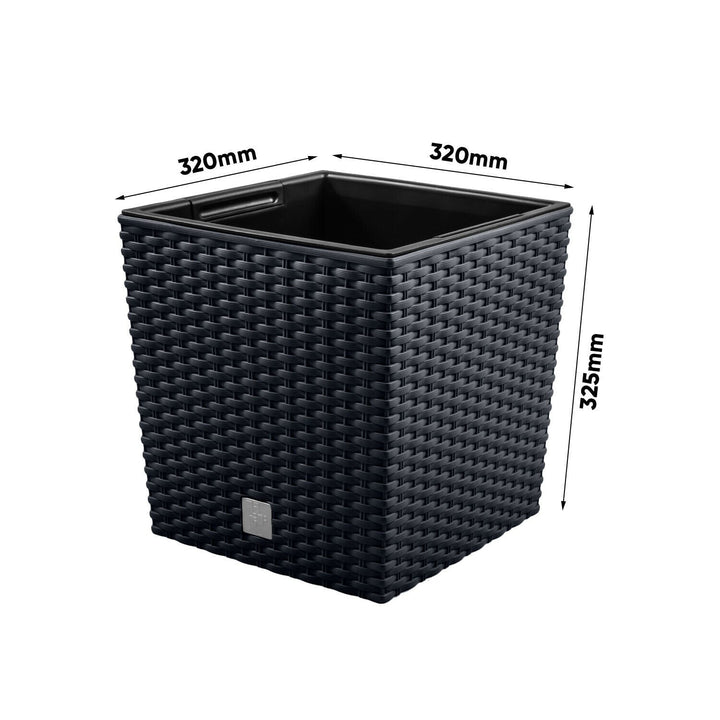 Проспепласт Rato Low DRTS325L S433 антрацитова сандъчка за цветя с вложка
