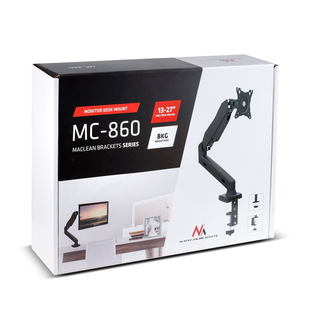 Maclean MC-860 черен монитор монтаж 13"-27" 8 кг
