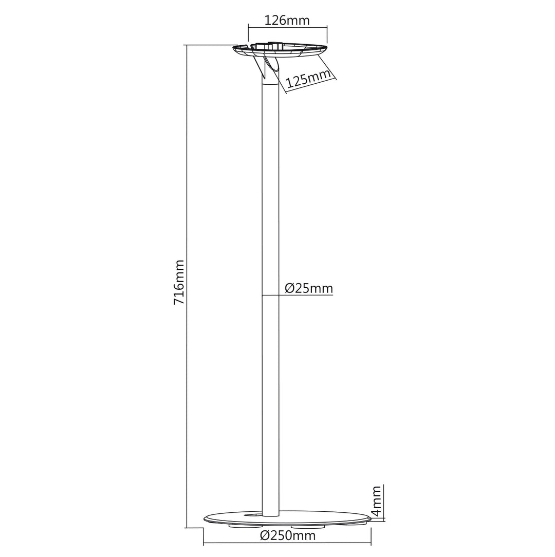 Стойка за инсталиране на пода за интелигентен високоговорител Sonos One Sonos Play Maclean Brackets MC-841