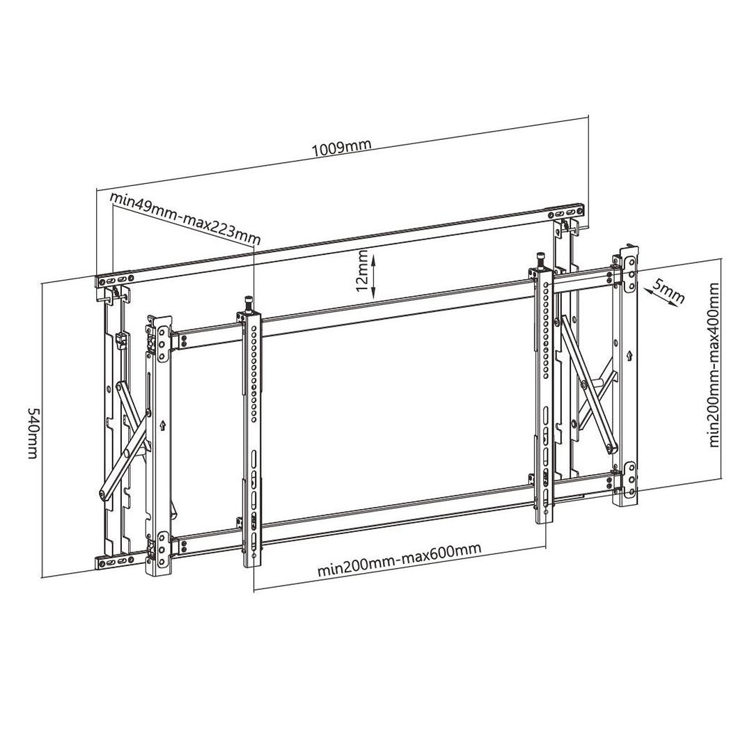 Видео стена за телевизор 46"-52" 35 кг макс. Digital Signage Maclean MC-845 макс. VESA 600x400