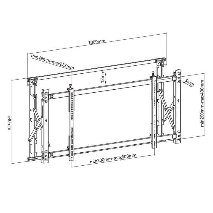 Видео стена за телевизор 46"-52" 35 кг макс. Digital Signage Maclean MC-845 макс. VESA 600x400