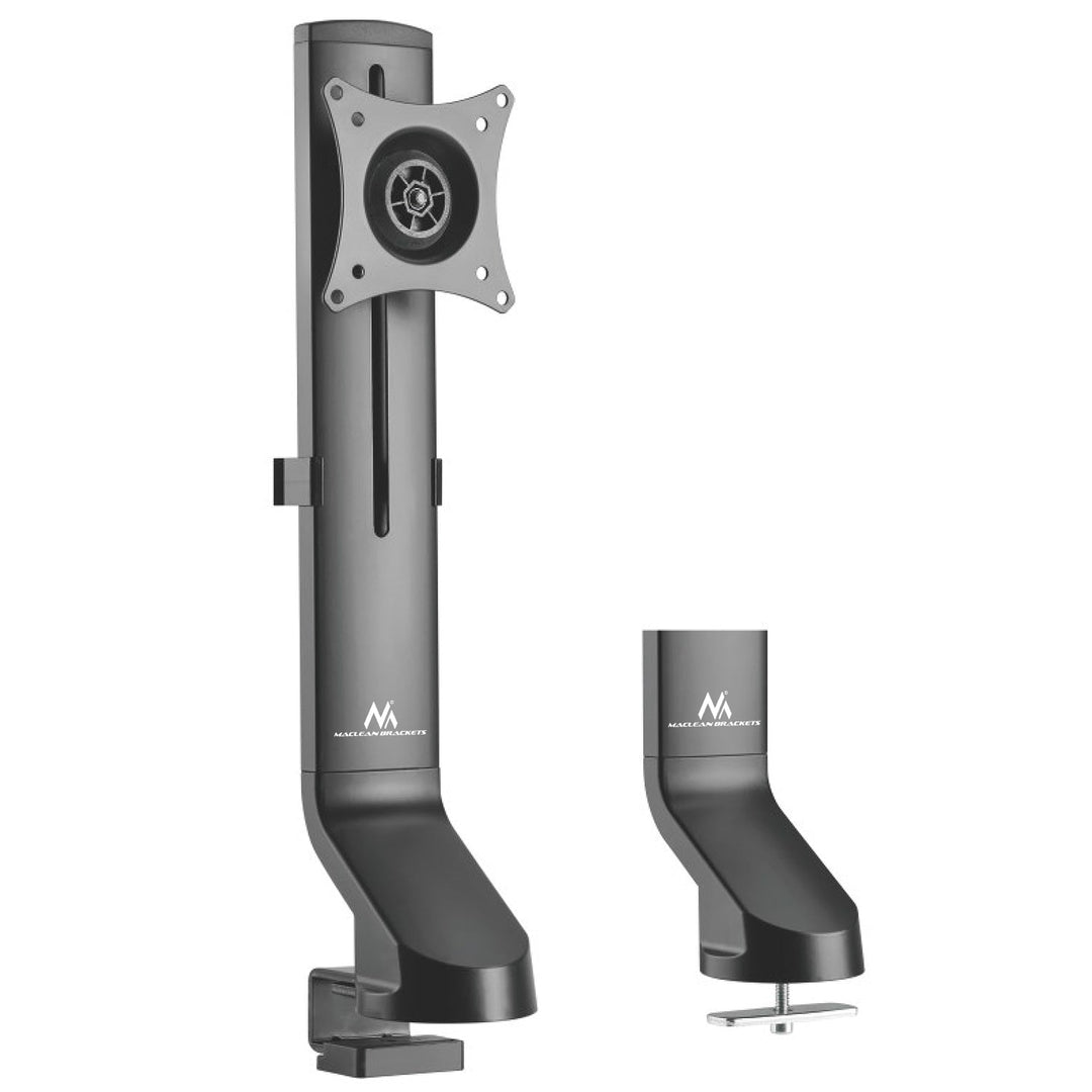Монтажната стойка за монитор Maclean MC-853 17"-32" 8 кг е съвместима с моделите MC-848 и MC-849.