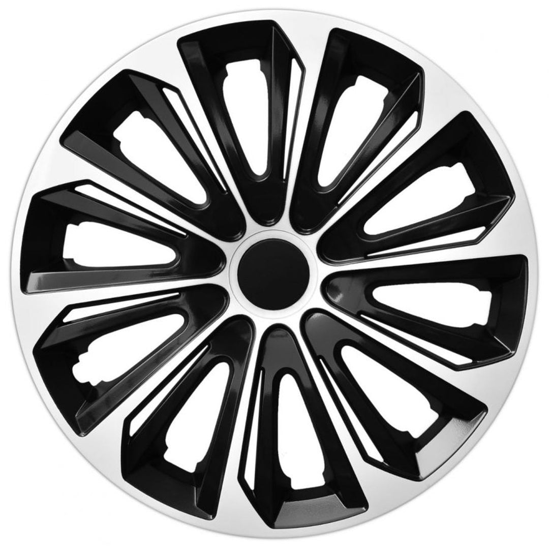 Универсални капаци за колела 14" NRM Extra STRONG бели/черни 4 броя