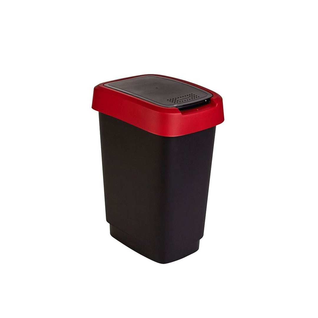 Rotho Twist 10L черно-червена кошница с капак