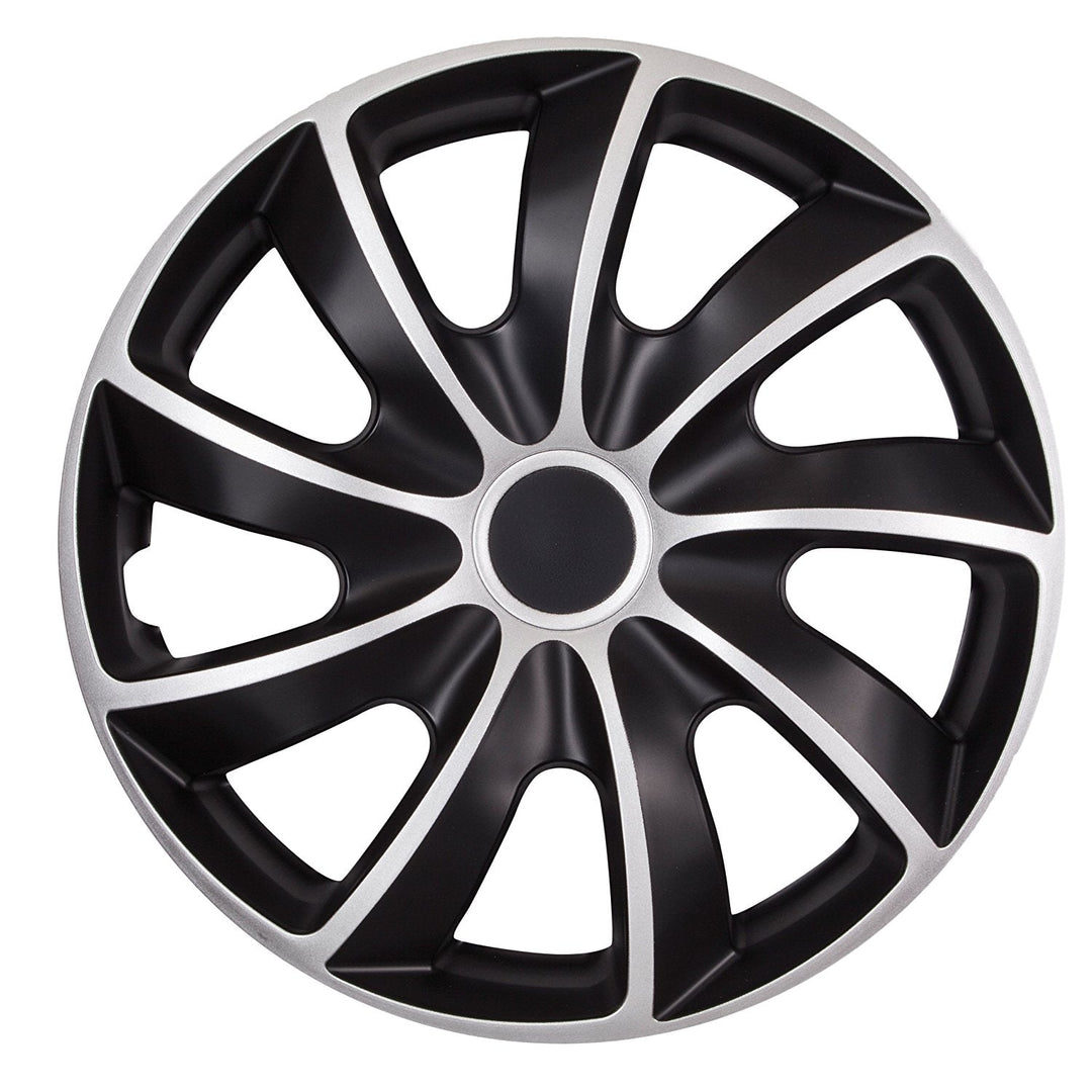 NRM QUAD BICOLOR SILVER BLACK комплект капаци за джанти 17'' в черно и сребристо