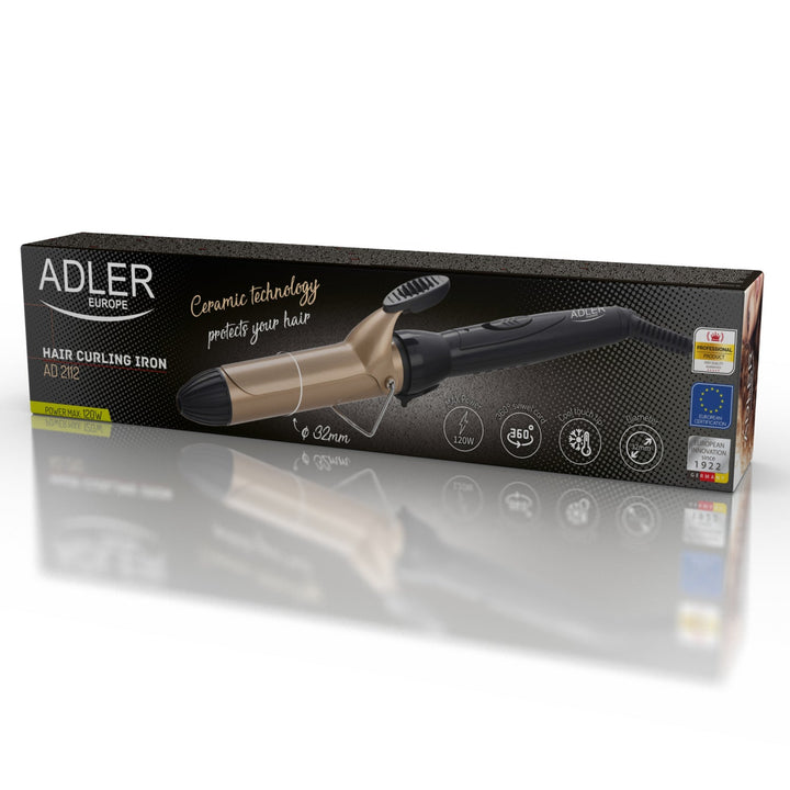 Енергоспестяваща машина за къдрене на коса Adler AD 2112 с керамично покритие