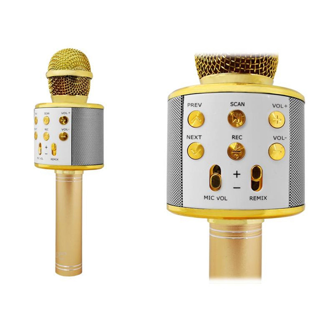 Bluetooth микрофон с високоговорител LTC MIC100 розово злато
