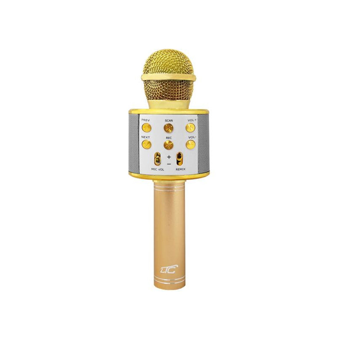 Bluetooth микрофон с високоговорител LTC MIC100 розово злато