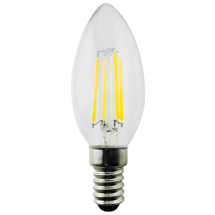 E14 LED лампа с нажежаема жичка, 6W 230V Maclean Energy MCE286 WW топло бяла 3000K 806lm ретро декоративна свещ C37