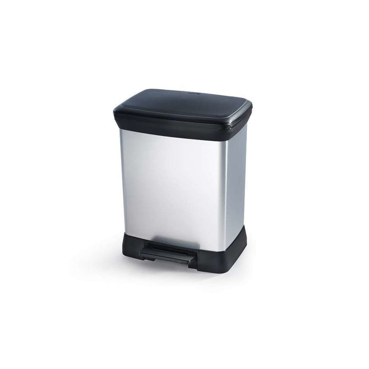 Curver Deco Bin метализирана кошница с педал за сортиране на отпадъци, 10+18L